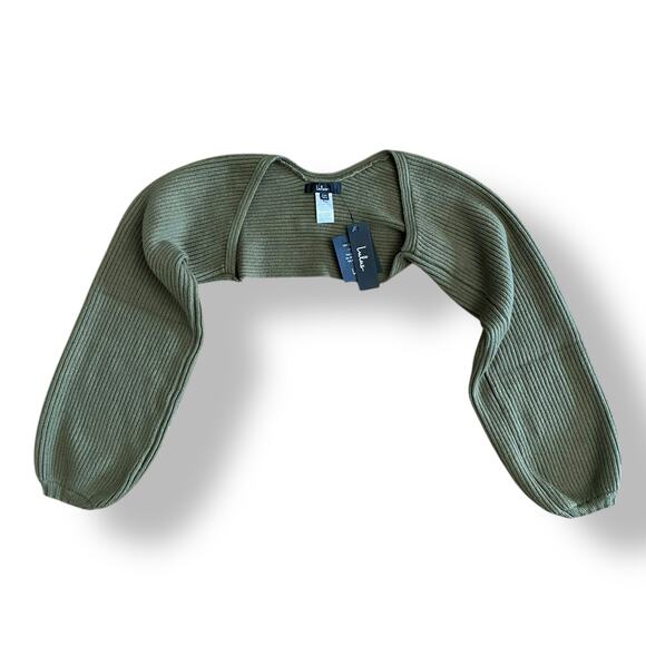 Lulus NWT Autumn Aura Olive Green‎ Ribbed Cardigan Womens Size XXS - Picture 1 of 6